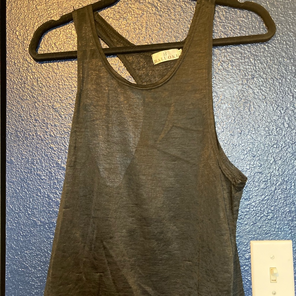 Sheer racer back crop
